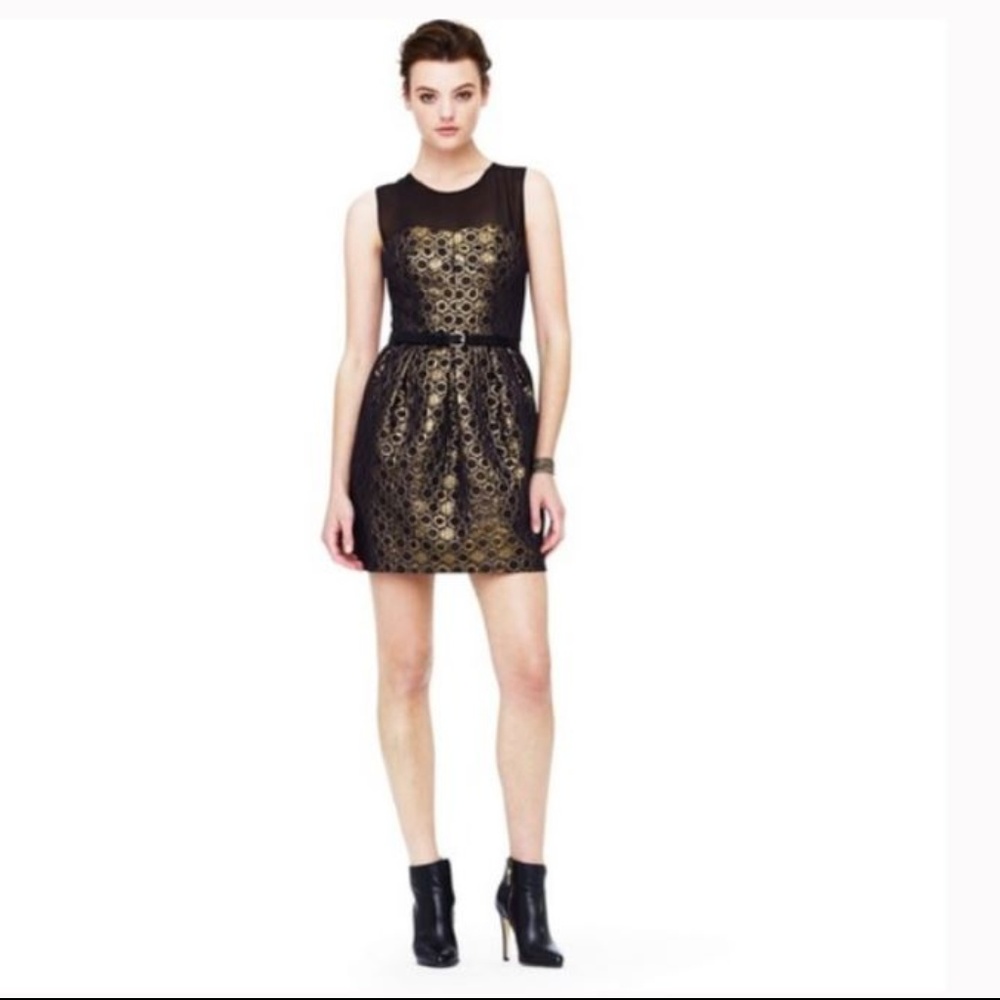Club Monaco Women's Metallic Bria Honeycomb Dress
